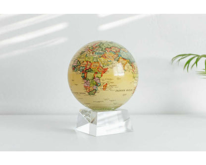 Yellow Political Map World Globe