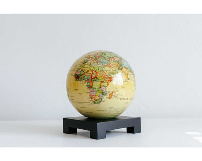 Yellow Political Map World Globe