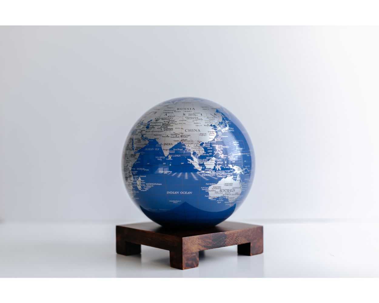 Blue and Silver Globe