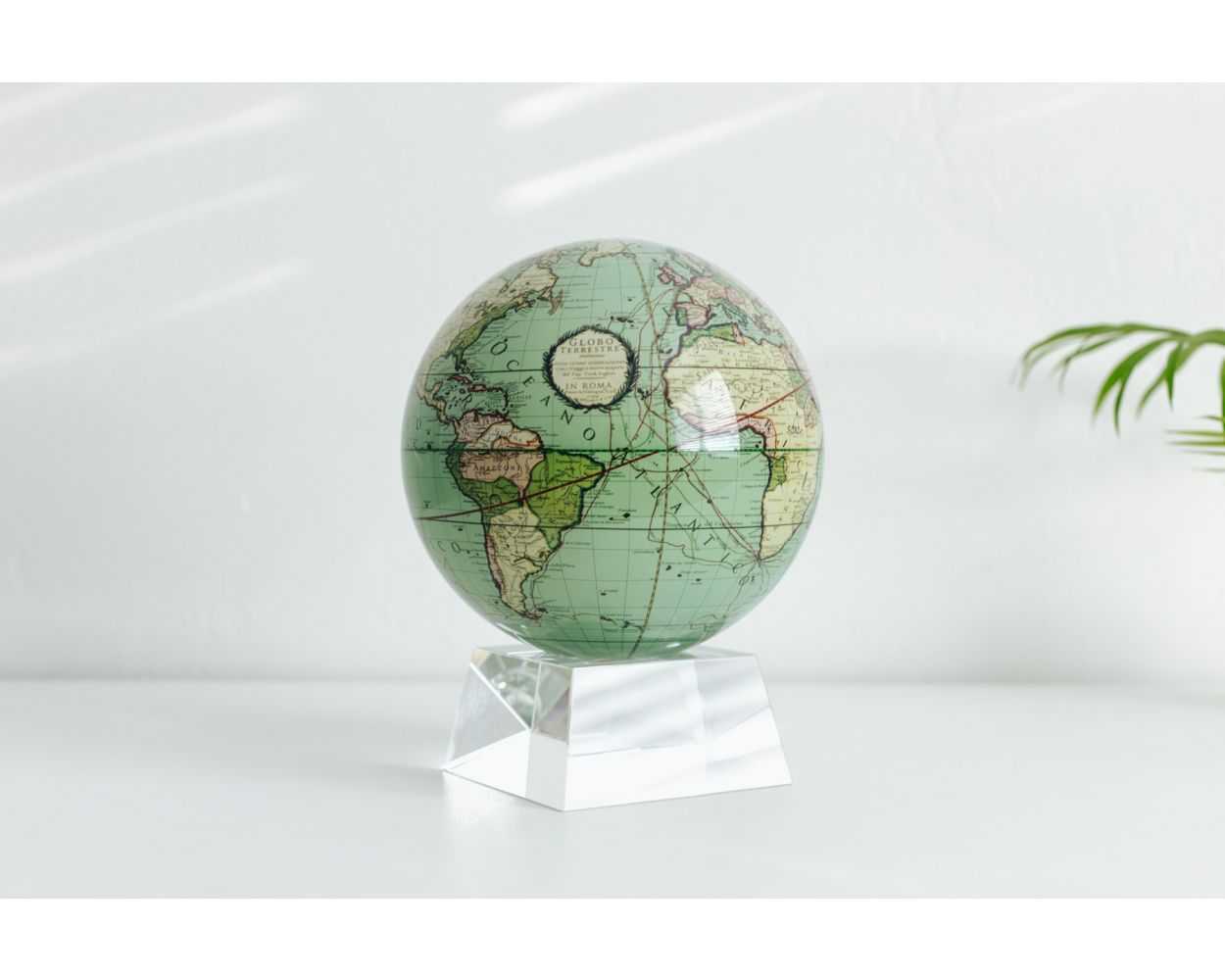 Antique Terrestrial Green Globe