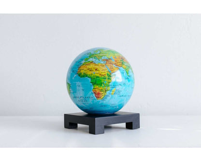 Blue Relief Map World Globe