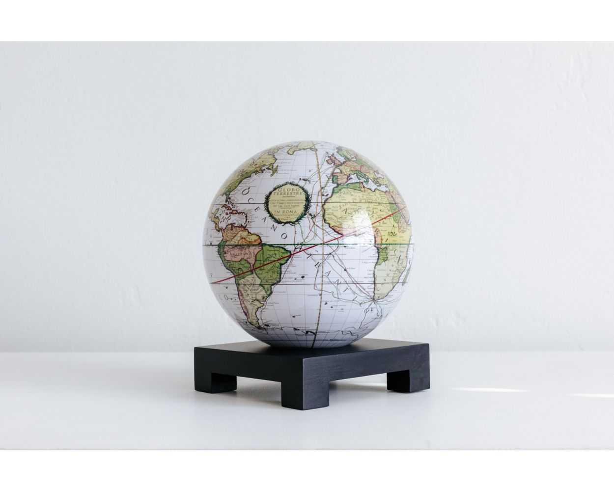 Antique Terrestrial White Globe