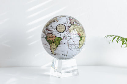 Antique Terrestrial White Globe