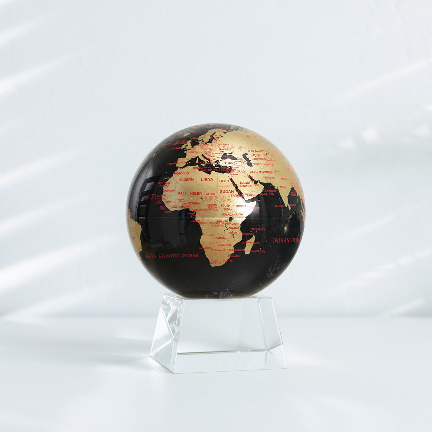 Aurum Ignis World MOVA Globe - MOVA Globes InternationalClassic (4.5″)Crystal Base