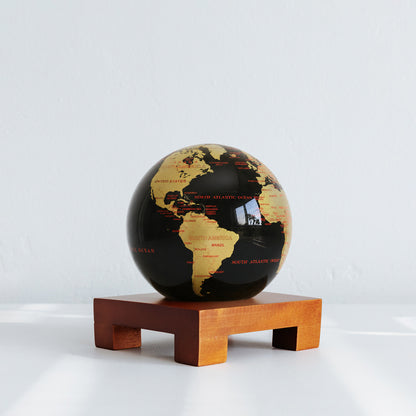 Aurum Ignis World MOVA Globe - MOVA Globes InternationalClassic (4.5″)Square Base Dark Woods