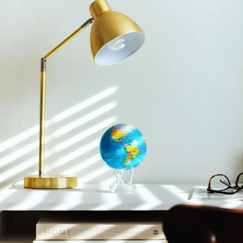 Blue Political Map World Globe - MOVA Globes International4.5 inch