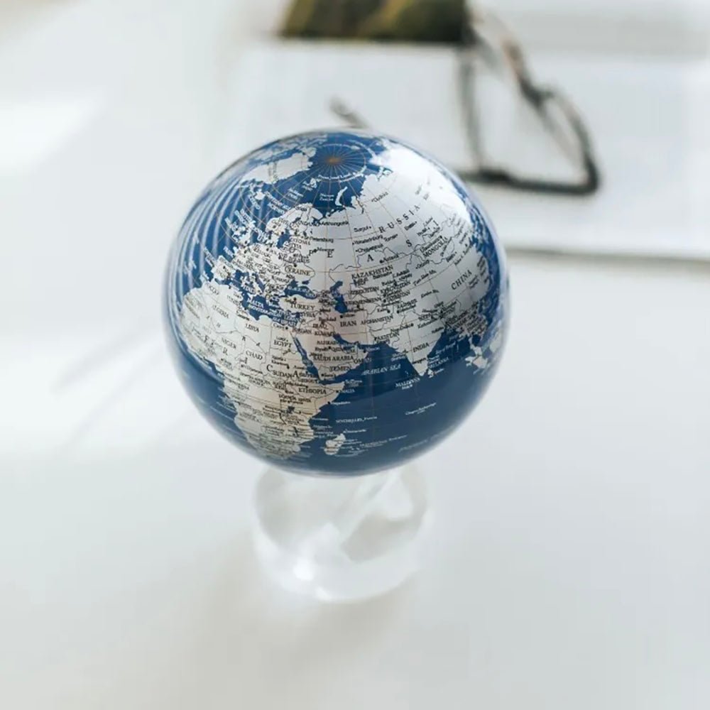 Blue and Silver Globe - MOVA Globes International4.5 inch