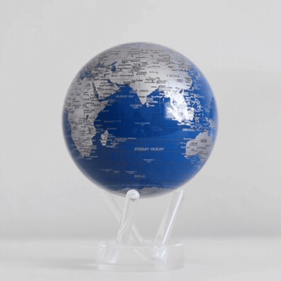 Blue and Silver Globe