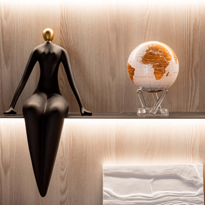 Pearl White & Gold Globe - MOVA Globes InternationalClassic (4.5 Inch)Acrylic Base