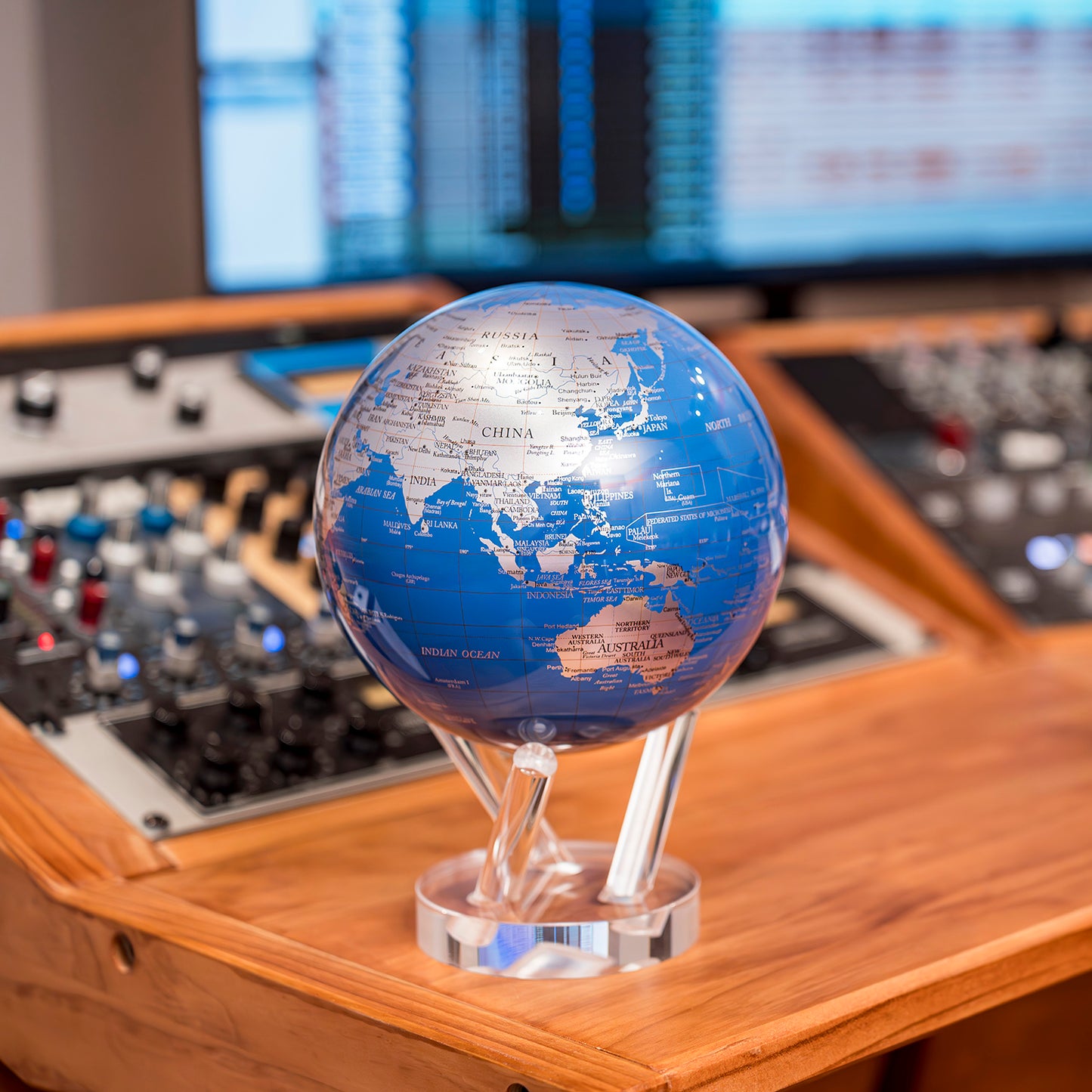 Blue and Silver Globe