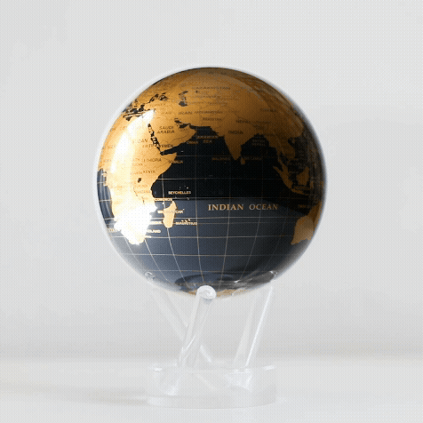 VIDEO OF BLACK AND GOLD GLOBE - MOVA US