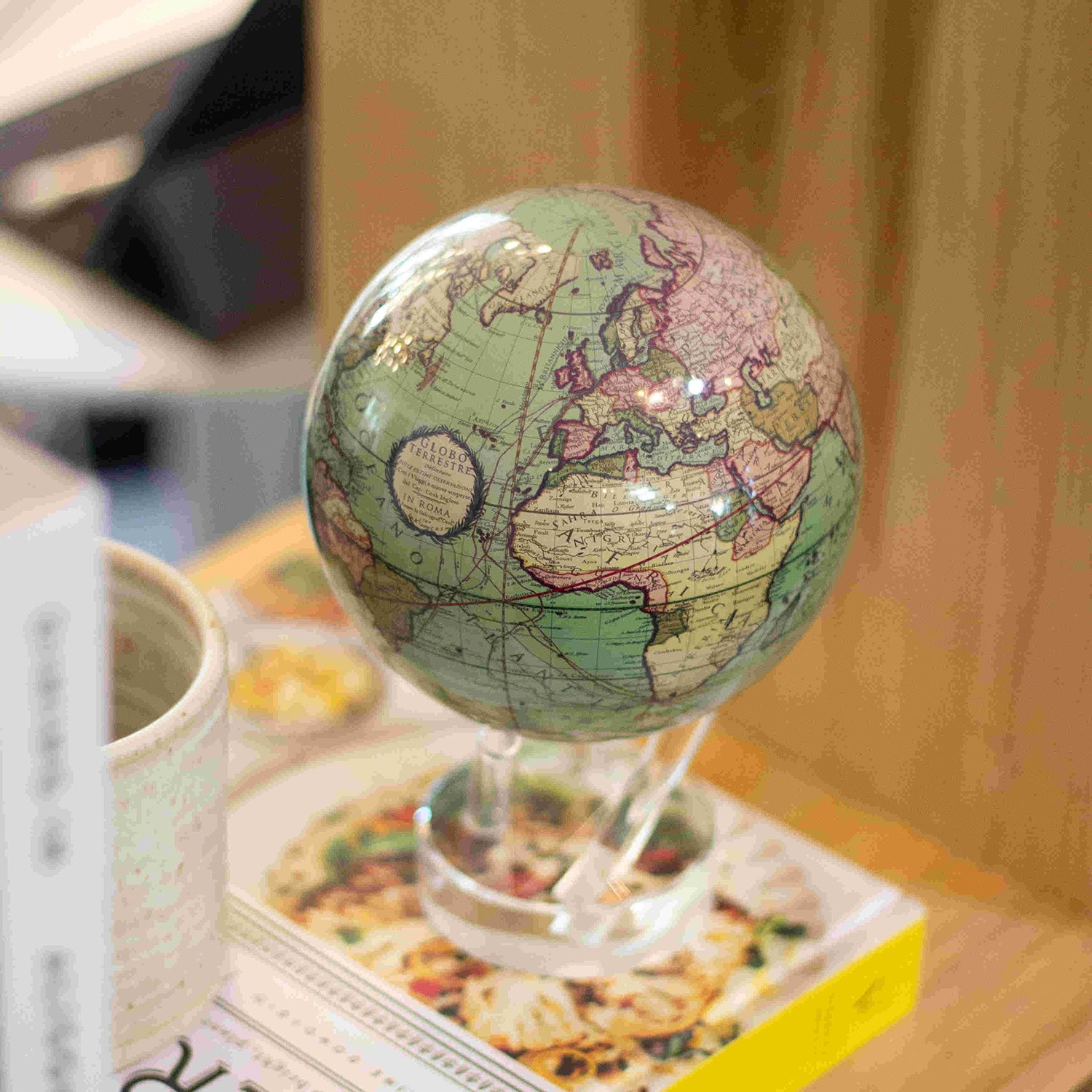 Antique Terrestrial Green Globe