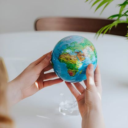 Blue Relief Map World Globe