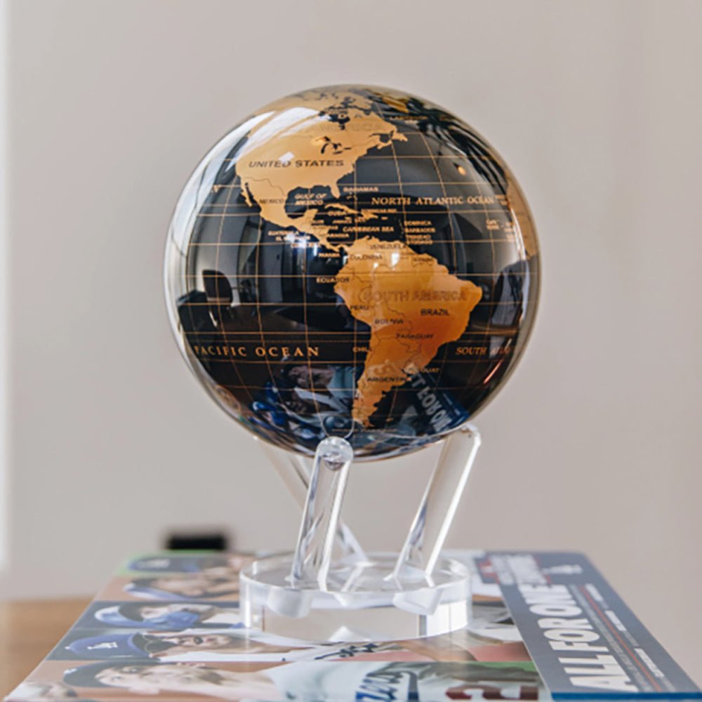 BLACK AND GOLD GLOBE | No cords or batteries - MOVA US