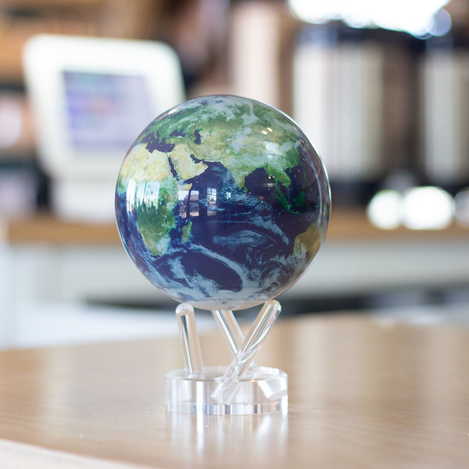 Earth with Clouds MOVA Globe | Rotating Blue Planet Design