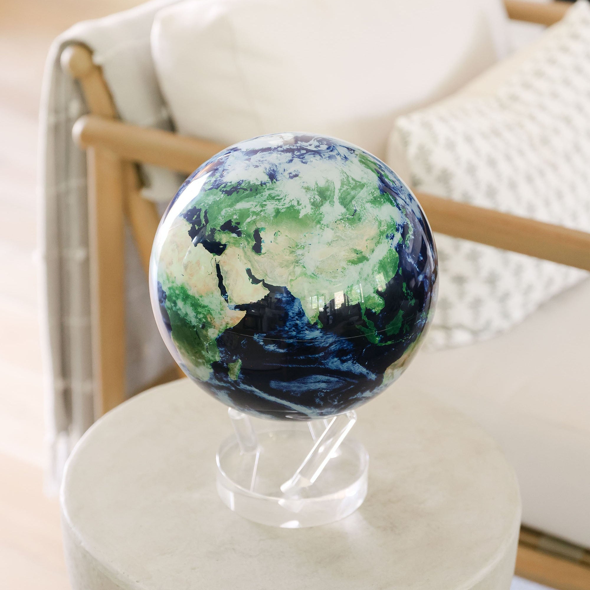 Earth with Clouds MOVA Globe | Rotating Blue Planet Design