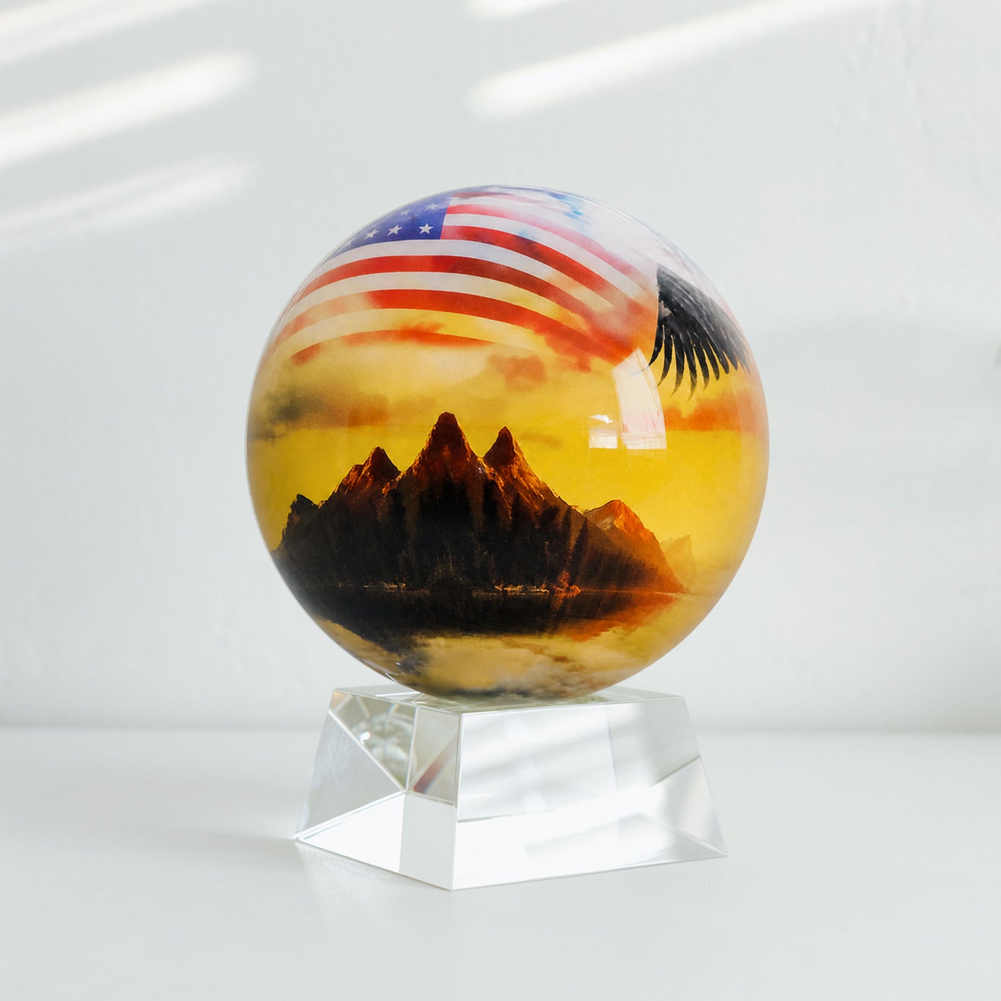 250th Anniversary of United States Commemorative Edition Globe - MOVA Globes InternationalSignature(6 inch)Crystal Base