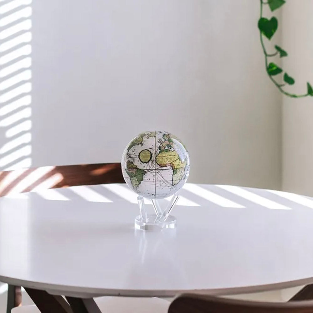 Antique Terrestrial White Globe