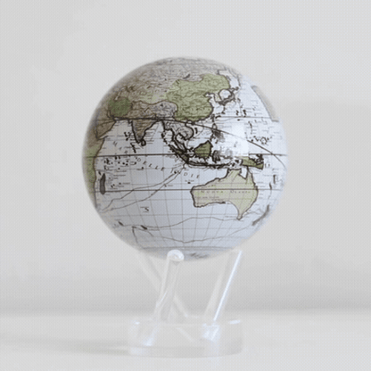 Antique Terrestrial White Globe