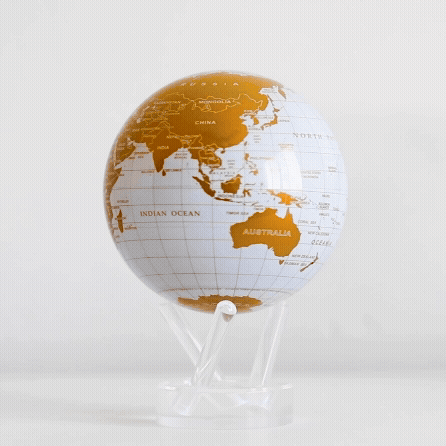 Pearl White &amp; Gold Globe