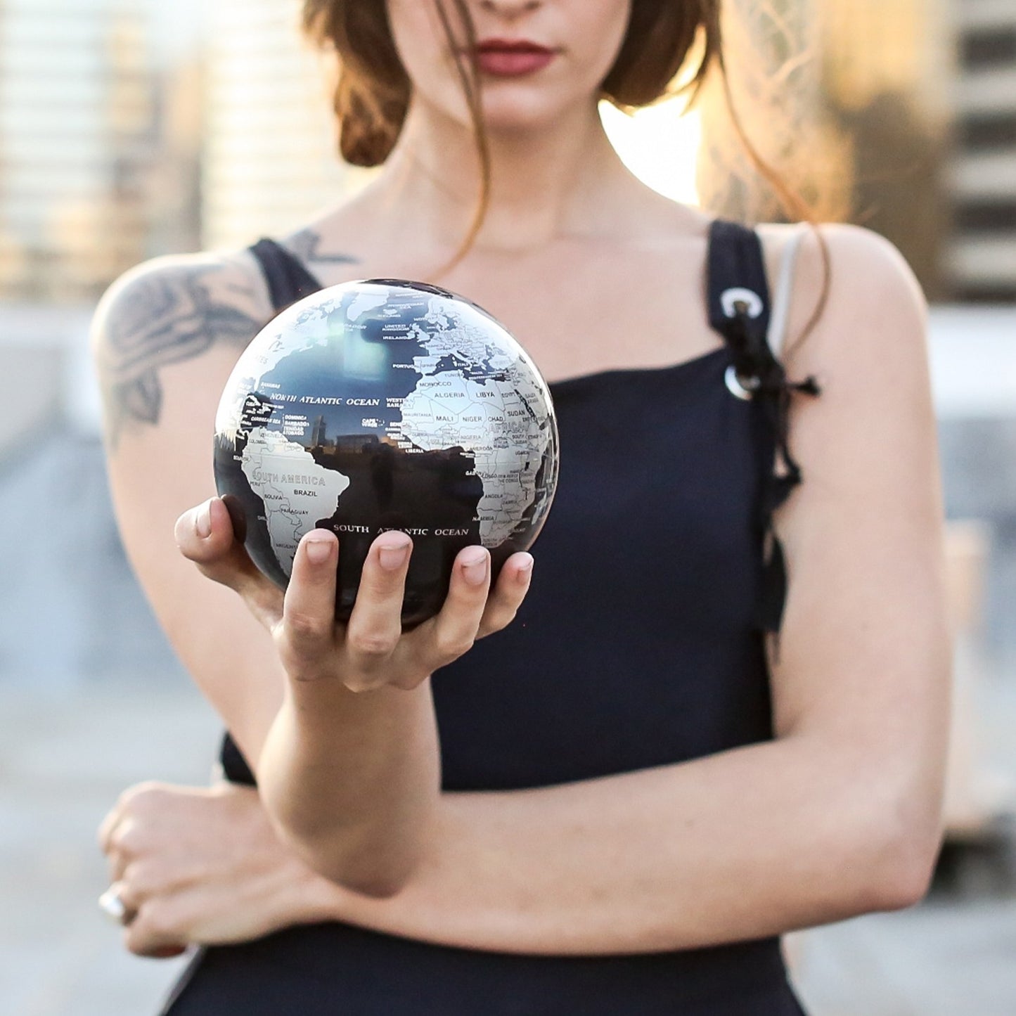 Black and Silver Globe