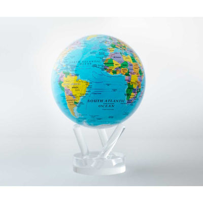 Blue Political Map World Globe