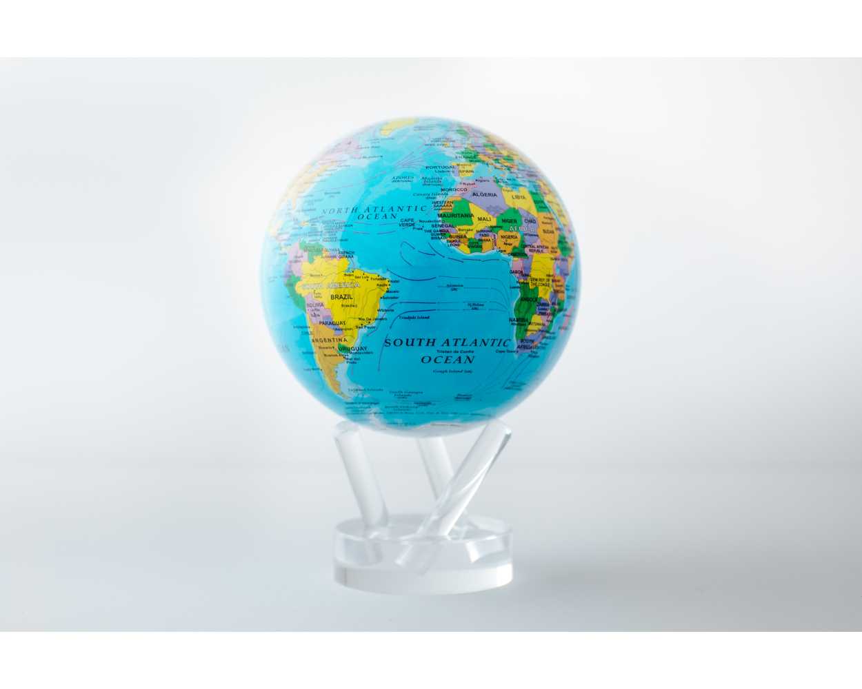 Blue Political Map World Globe