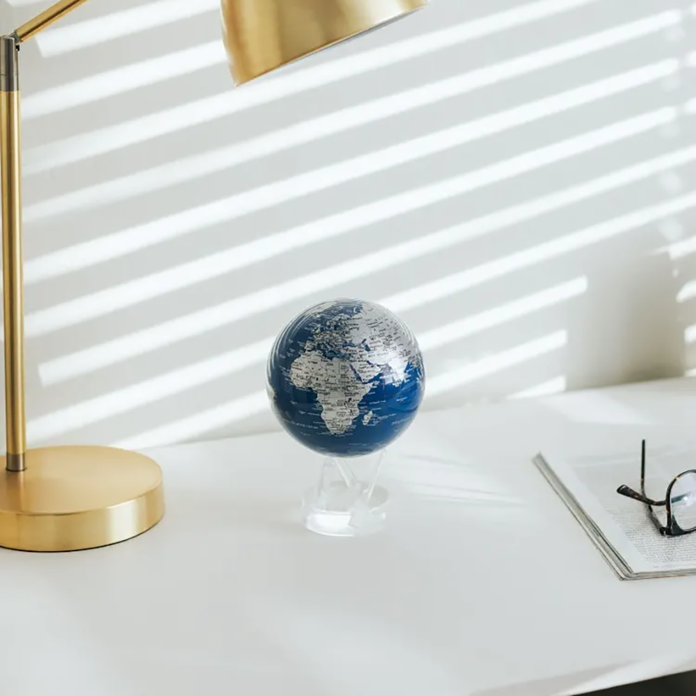 Blue and Silver Globe