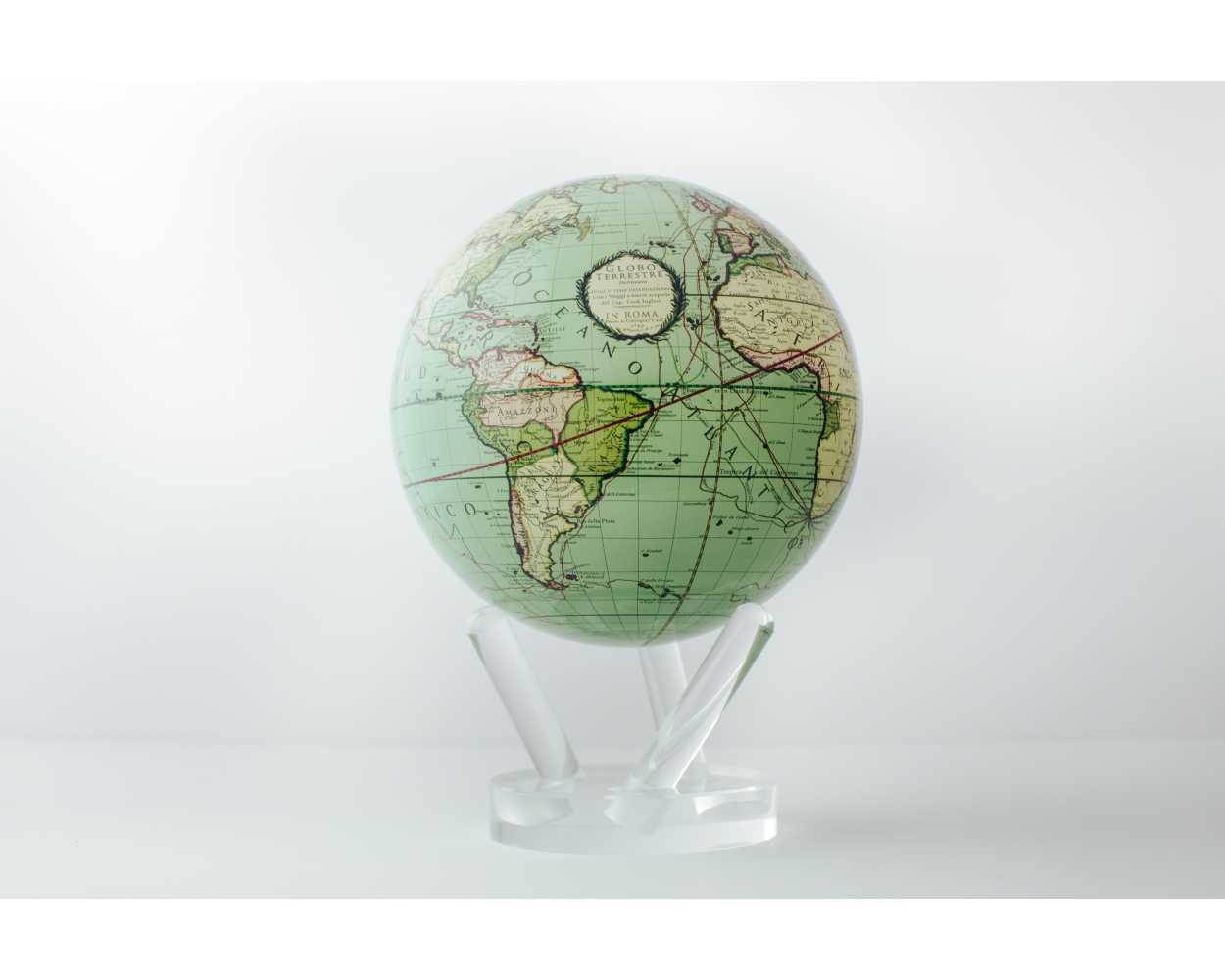Antique Terrestrial Green Globe