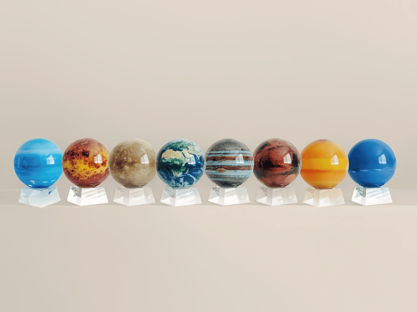 Signature (6") Solar System Planet Set (Crystal Base) - MOVA Globes InternationalCrystal Base