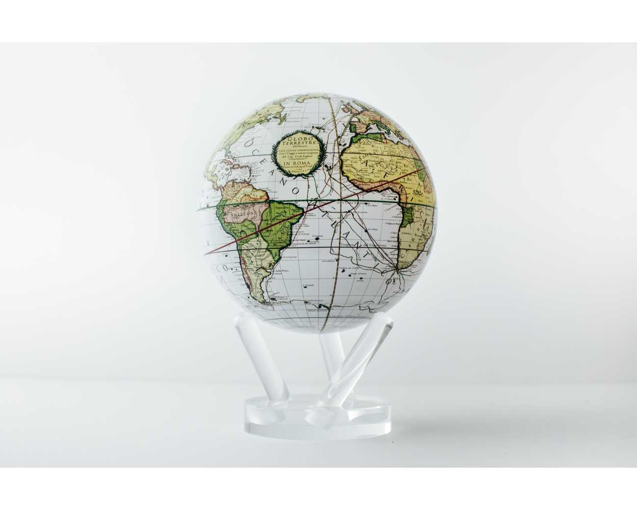 Antique Terrestrial White Globe