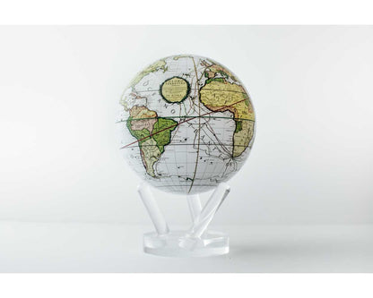 Antique Terrestrial White Globe