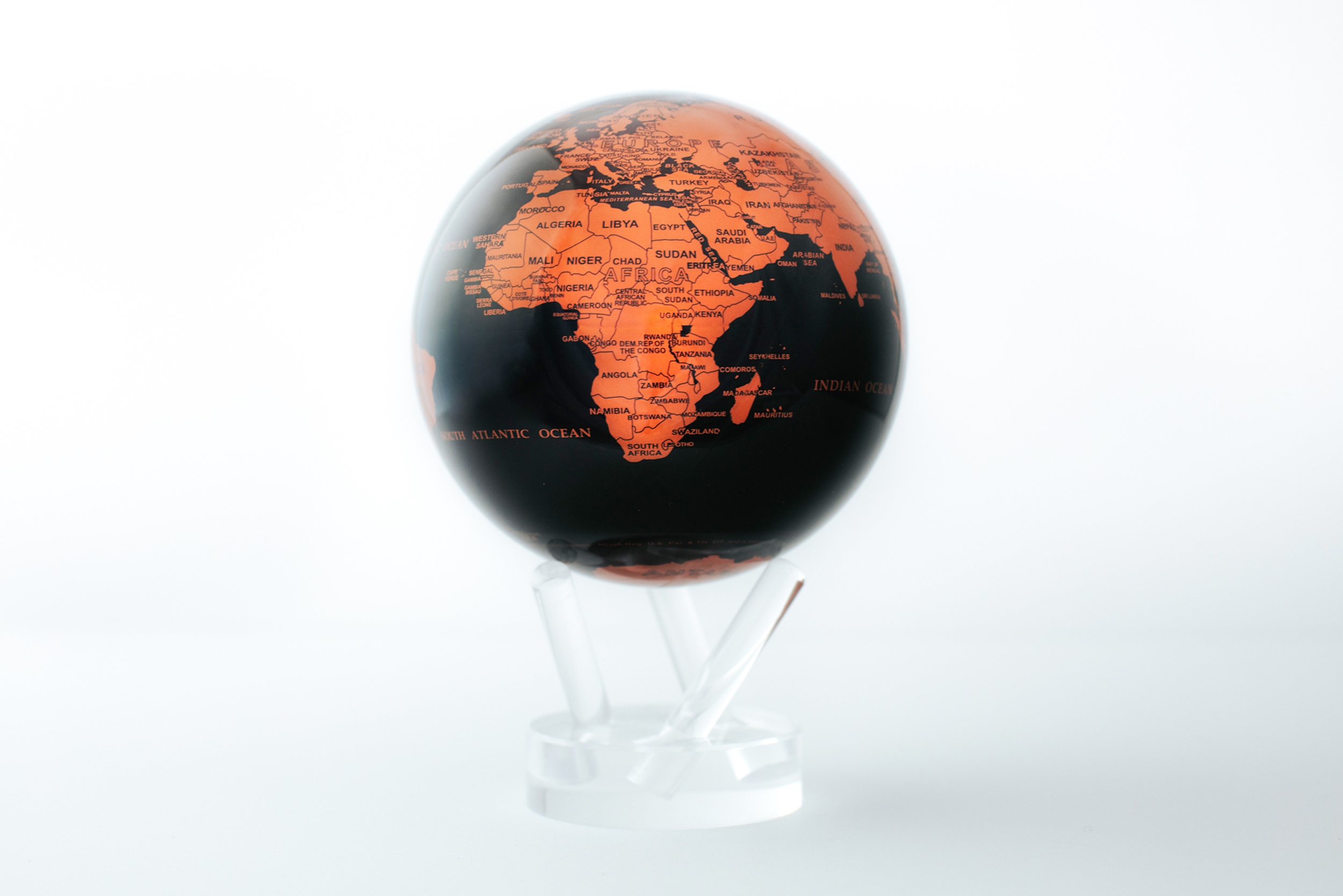 Black & Copper Globe - Dramatic Take on the Tradition