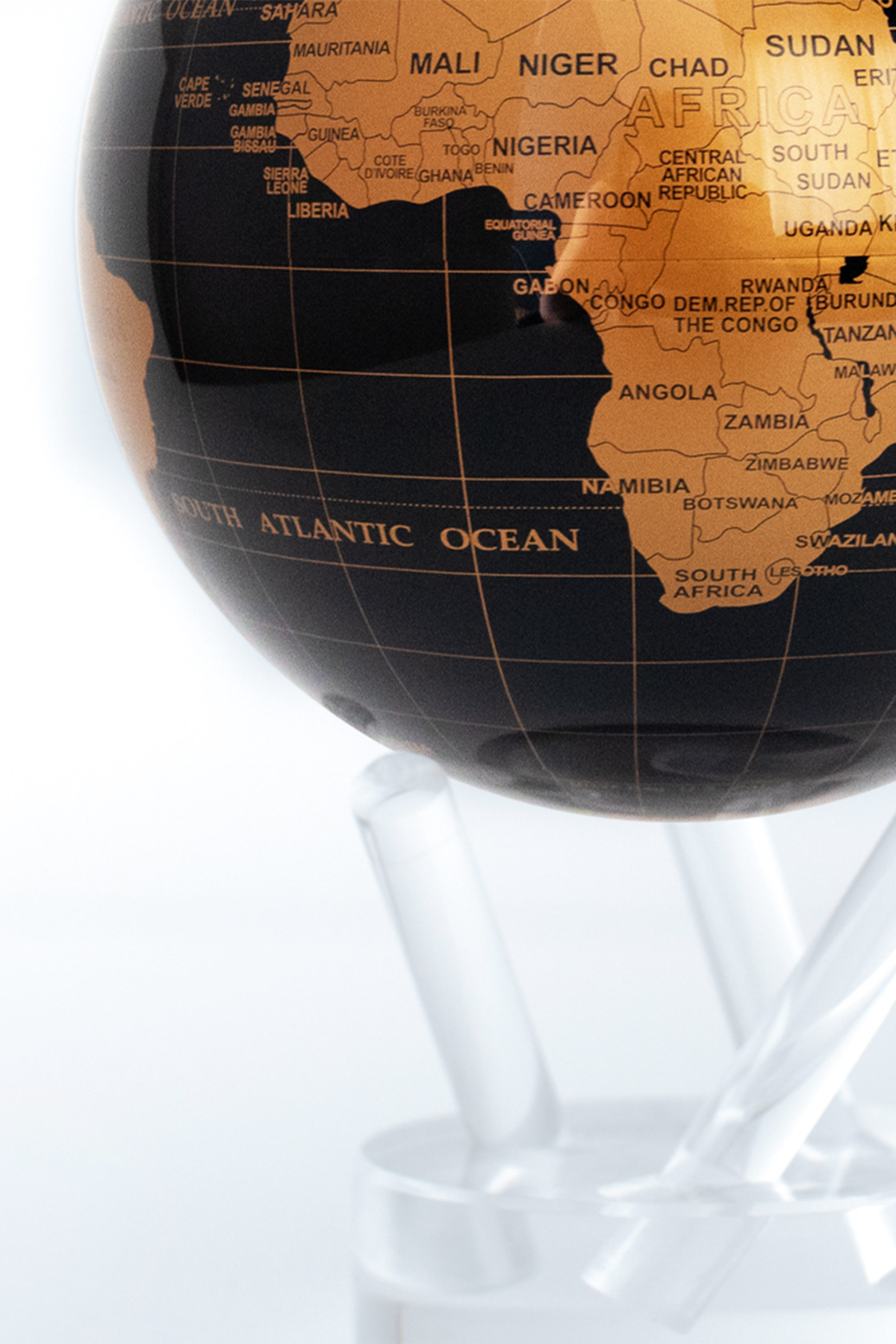 Mova Globes BLACK & GOLD (MOVA Globe 6 w/Acrylic Base) - Rare Earth Gallery