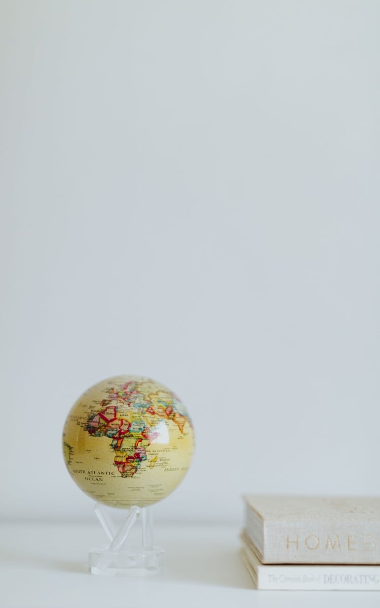 Yellow Geo-Political World Map Globe by MOVA Globes